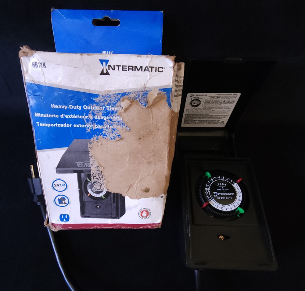 Intermatic HB11K 15 Amp 24-Hour Outdoor Plug-In Heavy Duty Lighting Timer Black